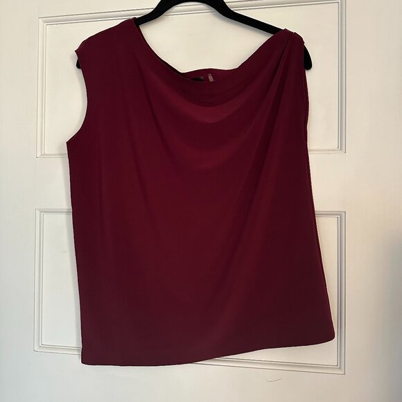 Never Worn Norma Kamali x REVOLVE Drop Shoulder Top in Plum - Picture 2 of 4
